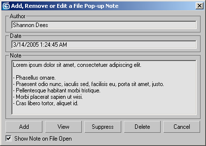 QuickTools Add Notes Edit Dialog